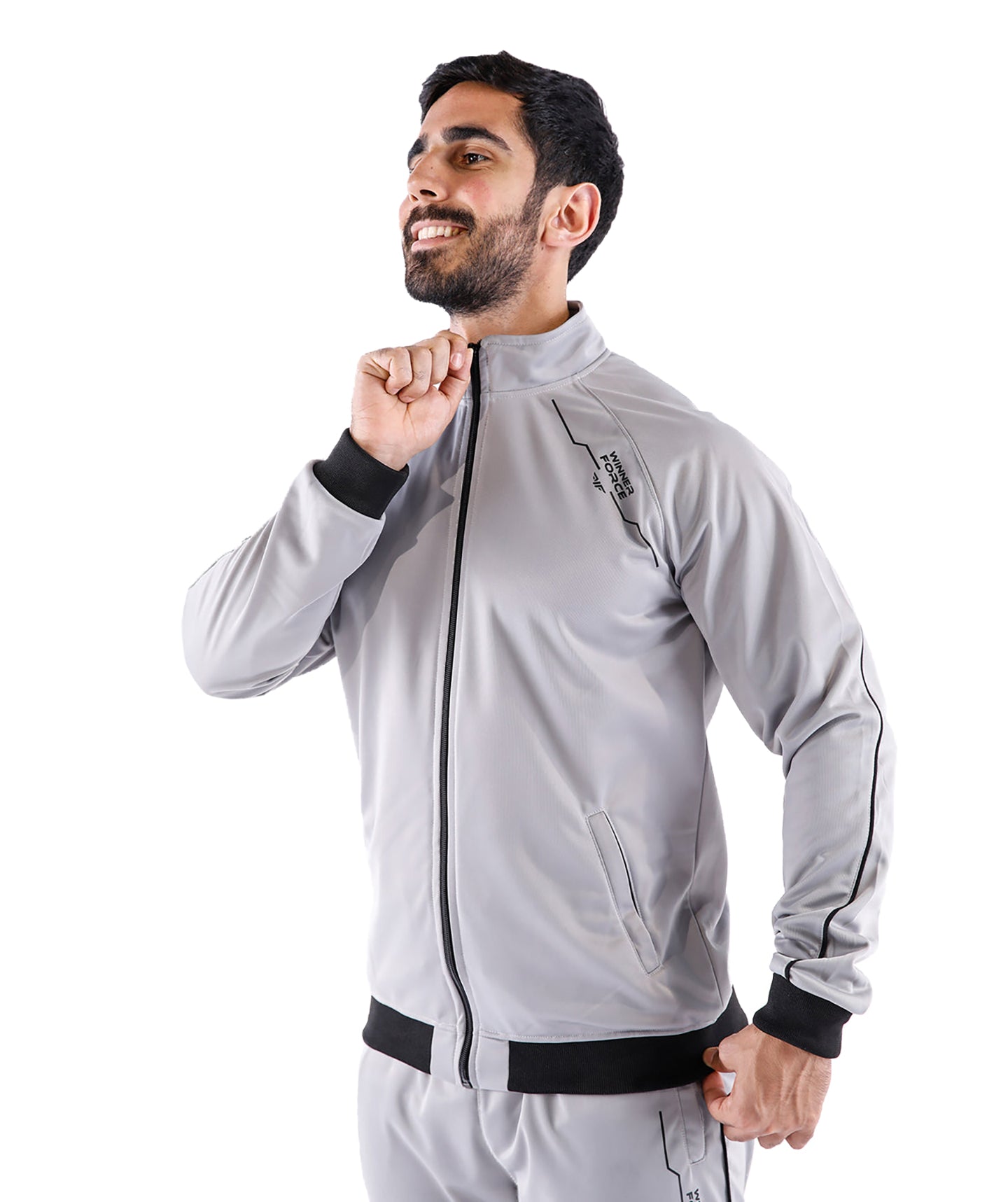 MEN ZEUS FULL ZIP JACKET(GREY)