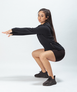 WOMEN THRILL ZIP HOODIE(BLACK)