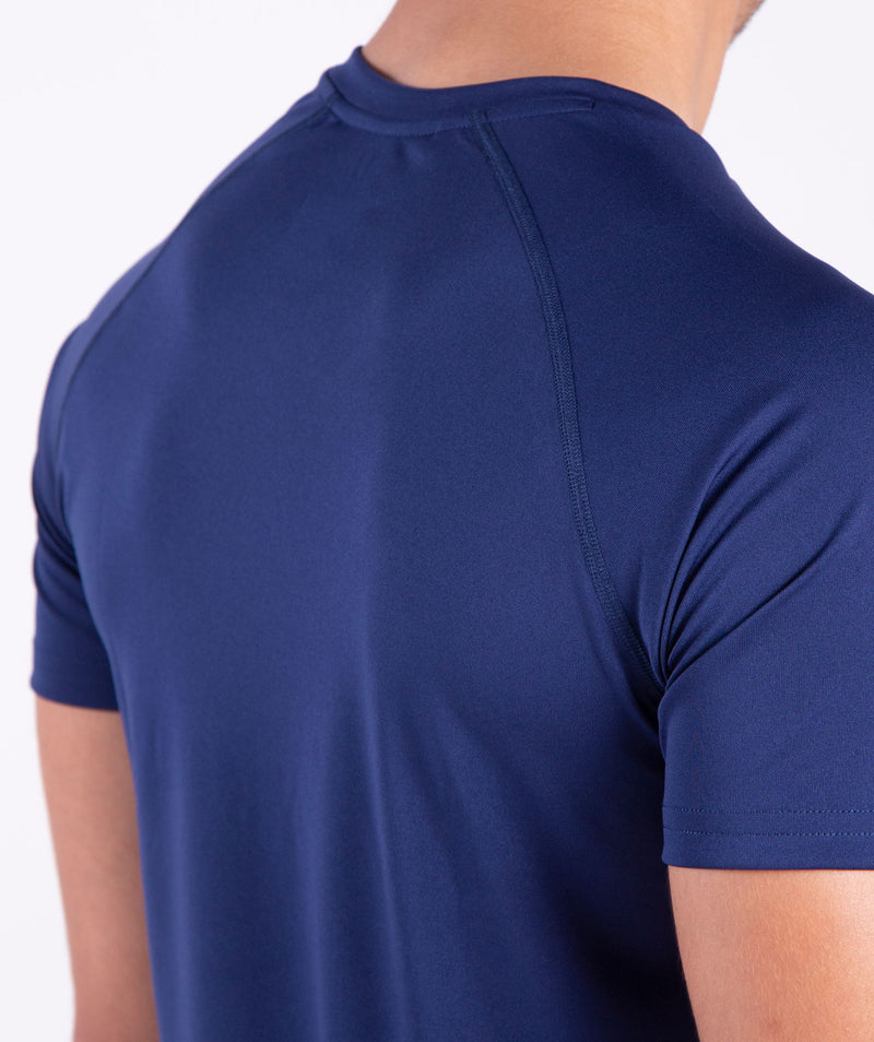 a back view for t-shirt navy blue 