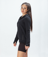 WOMEN THRILL ZIP HOODIE(BLACK)