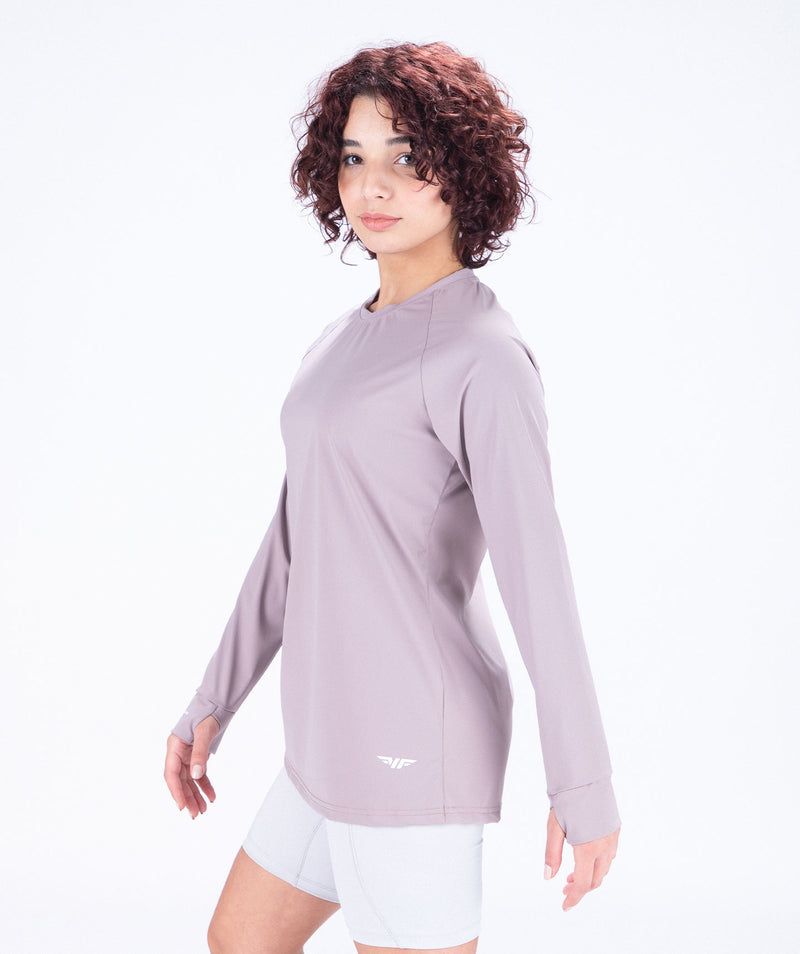 WOMEN INFLUENCE LONGSLEEVE TSHIRT(IRIS-PURPLE)